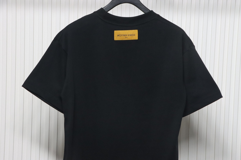 Louis Vuitton Rooftop Sunset Rhinestone Short Sleeve T-Shirt Black