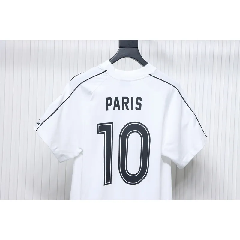Balenciaga co-branded Manchester United football embroidered short-sleeve