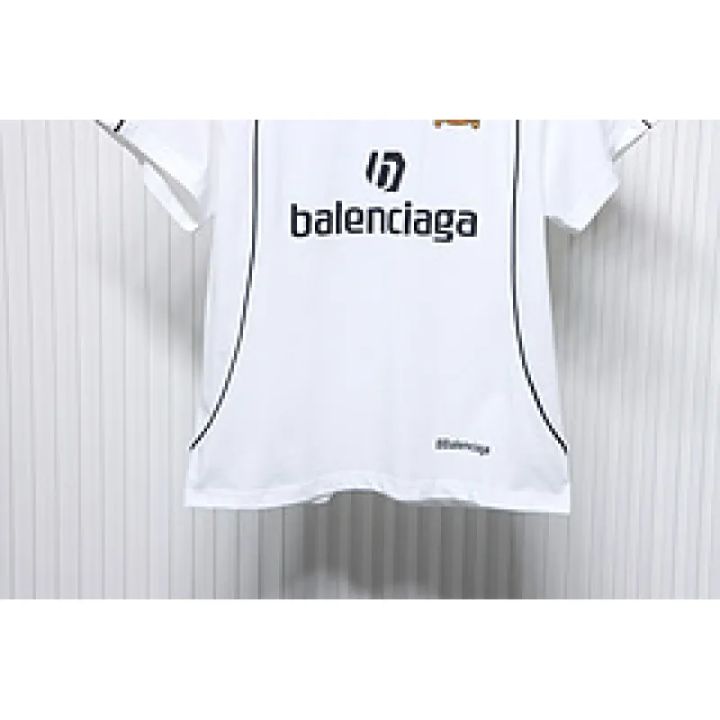 Balenciaga co-branded Manchester United football embroidered short-sleeve