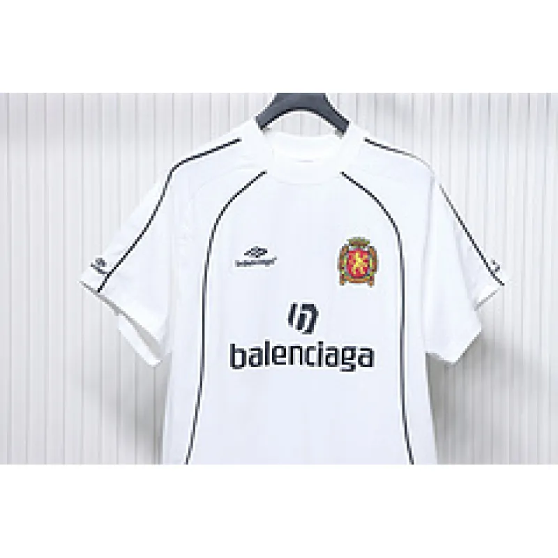 Balenciaga co-branded Manchester United football embroidered short-sleeve