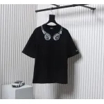 Balenciaga Hot Diamond Earphone Short Sleeve Black