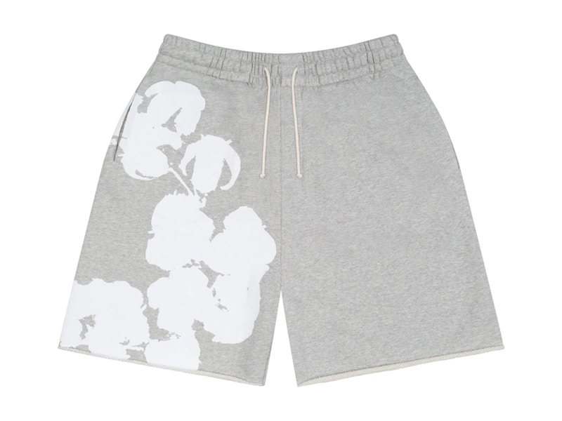 Denim Tears Big Cotton Wreath Sweat Shorts Grey