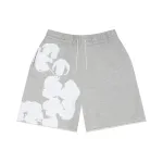 Denim Tears Big Cotton Wreath Sweat Shorts Grey