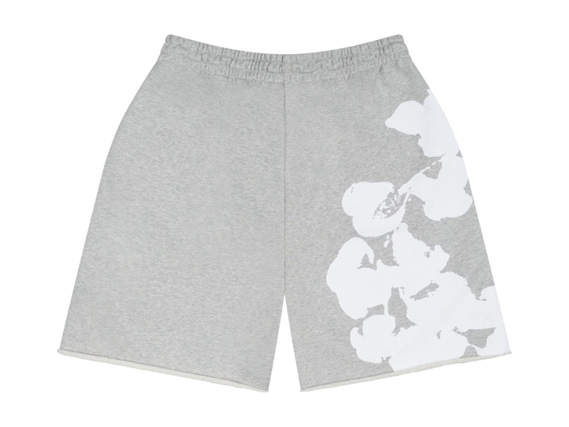 Denim Tears Big Cotton Wreath Sweat Shorts Grey