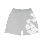Denim Tears Big Cotton Wreath Sweat Shorts Grey