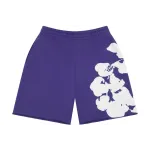 Denim Tears Big Cotton Wreath Sweat Shorts Purple