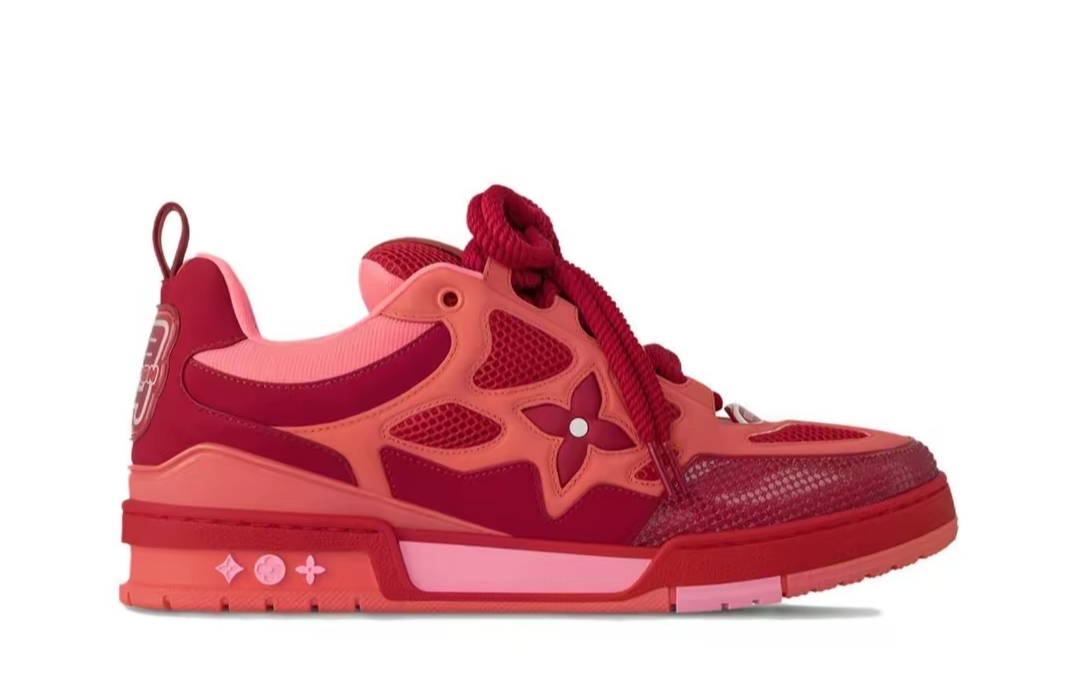 PK God Batch Louis Vuitton Skate Trainer Red Orange