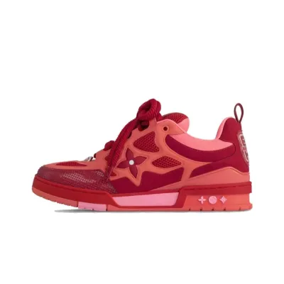 PK God Batch Louis Vuitton Skate Trainer Red Orange 01