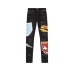 AMIRI Playboy Magazine Skinny JeanAged Black