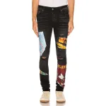 AMIRI Playboy Magazine Skinny JeanAged Black