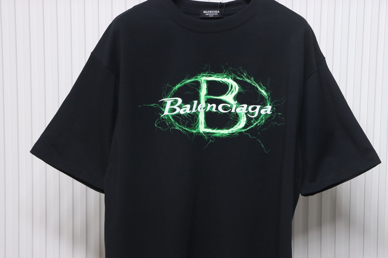 Balenciaga 25ss Printed Short Sleeve Black
