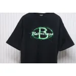 Balenciaga 25ss Printed Short Sleeve Black