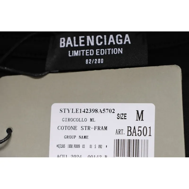 Balenciaga 25ss Printed Short Sleeve Black