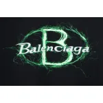 Balenciaga 25ss Printed Short Sleeve Black