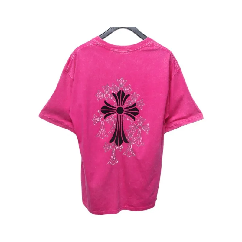 Chrome Hearts Hot Diamond Cross Water Short Sleeve