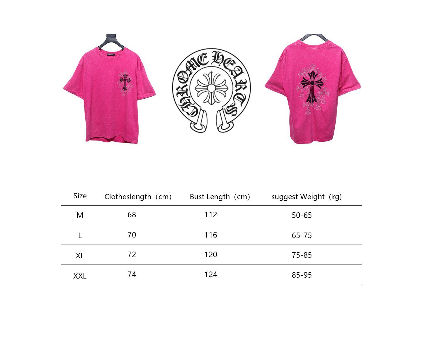 Chrome Hearts Hot Diamond Cross Water Short Sleeve