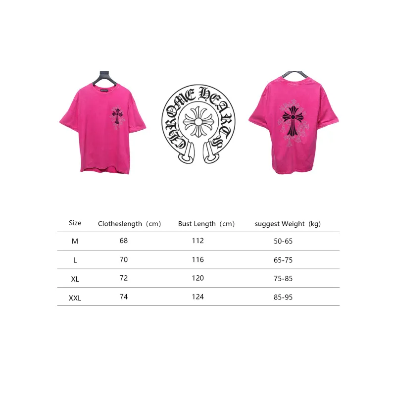 Chrome Hearts Hot Diamond Cross Water Short Sleeve