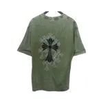 Chrome Hearts Hot Diamond Cross Water Short Sleeve Olive Green