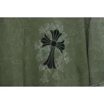 Chrome Hearts Hot Diamond Cross Water Short Sleeve Olive Green