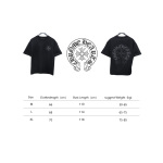 Chrome Hearts Hot diamond logo glitter short sleeve black