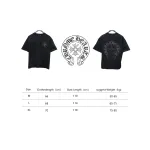 Chrome Hearts Hot diamond logo glitter short sleeve black