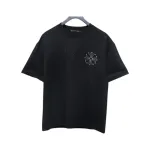 Chrome Hearts Hot diamond logo glitter short sleeve black
