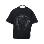 Chrome Hearts Hot diamond logo glitter short sleeve black