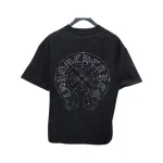 Chrome Hearts Hot diamond logo glitter short sleeve black