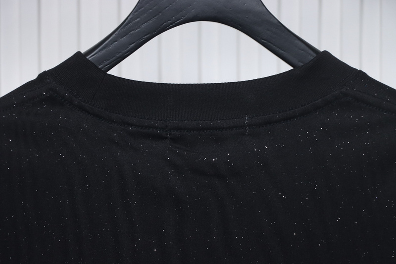 Chrome Hearts Hot diamond logo glitter short sleeve black