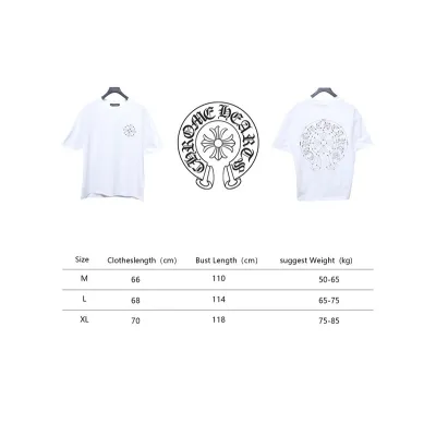 Chrome Hearts Hot diamond logo glitter short sleeves 02