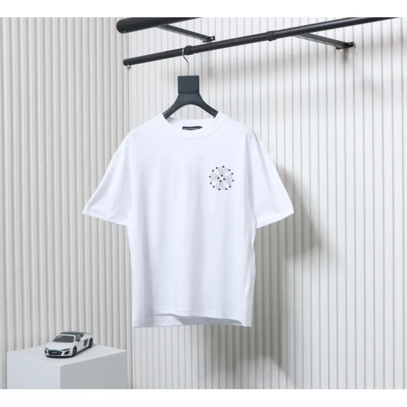 Chrome Hearts Hot diamond logo glitter short sleeves