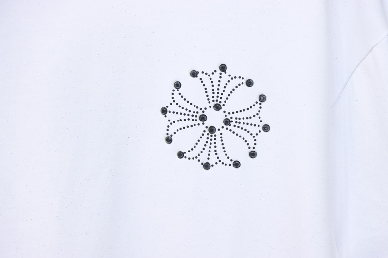 Chrome Hearts Hot diamond logo glitter short sleeves