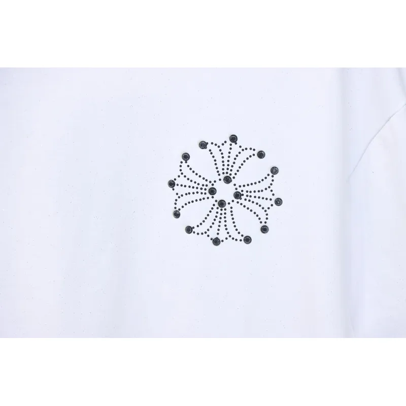 Chrome Hearts Hot diamond logo glitter short sleeves
