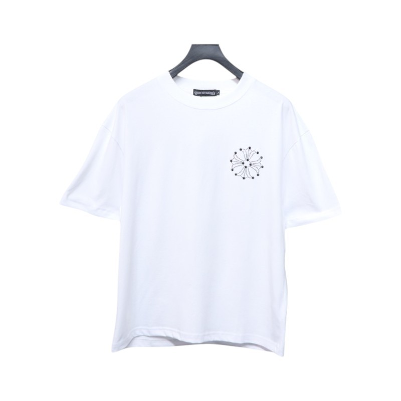 Chrome Hearts Hot diamond logo glitter short sleeves