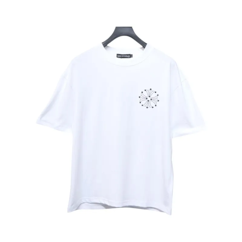 Chrome Hearts Hot diamond logo glitter short sleeves
