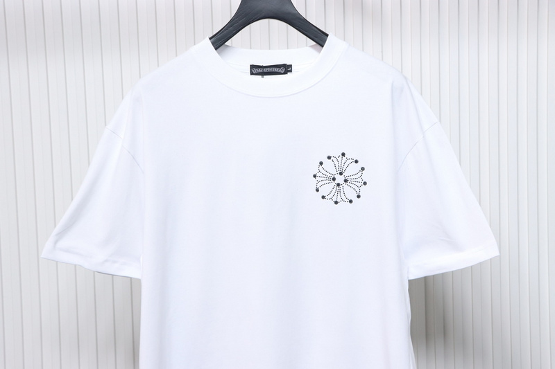 Chrome Hearts Hot diamond logo glitter short sleeves