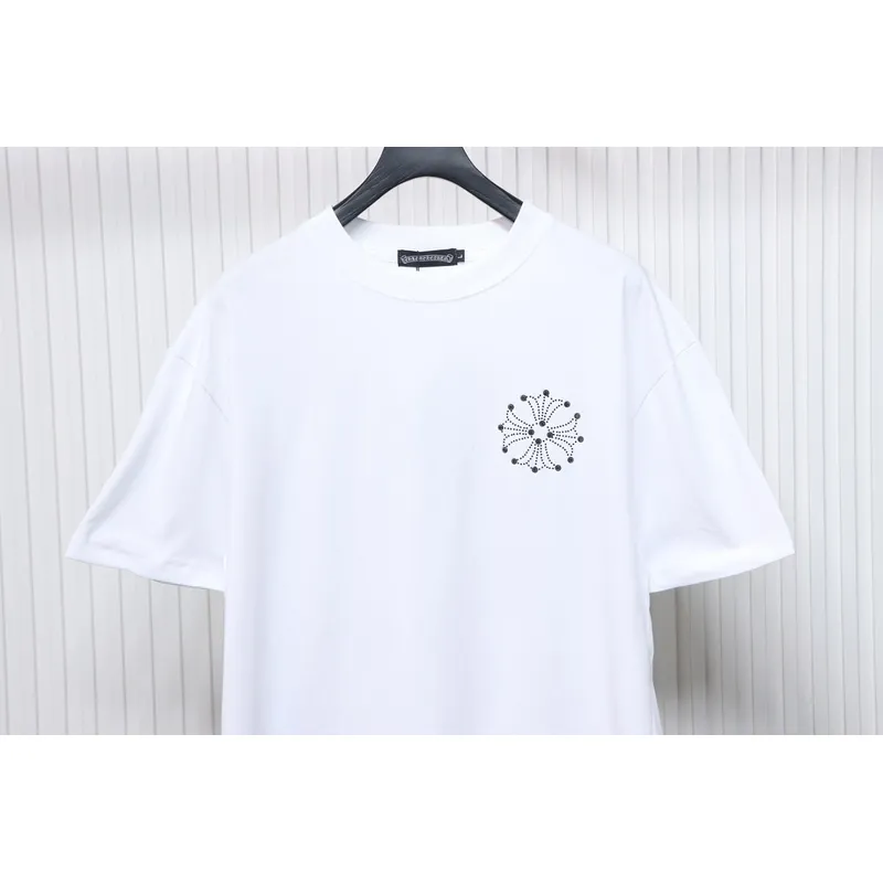 Chrome Hearts Hot diamond logo glitter short sleeves