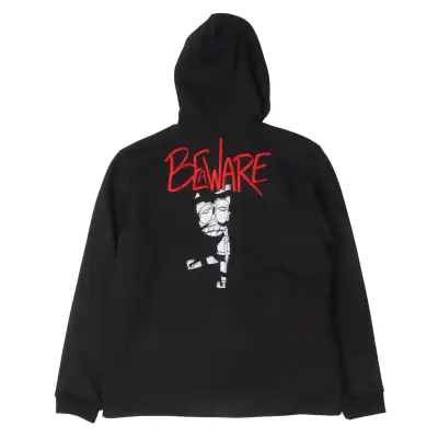Chrome Hearts Matty Boy Striped Embroidered "Control/Be Aware" Zip-Up Hoodie 02