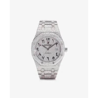 PKStockX Audemars Piguet with White Diamonds and Arabic Dial 41mm 01