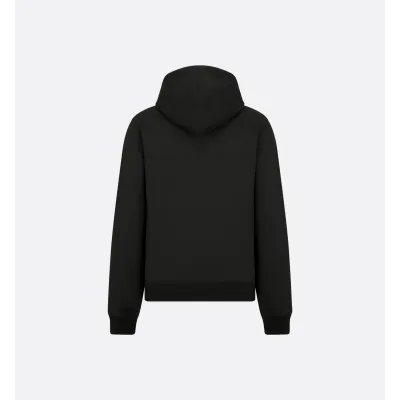 Dior CD Icon Hooded Sweatshirt Black Cotton Fleece 02