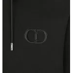Dior CD Icon Hooded Sweatshirt Black Cotton Fleece