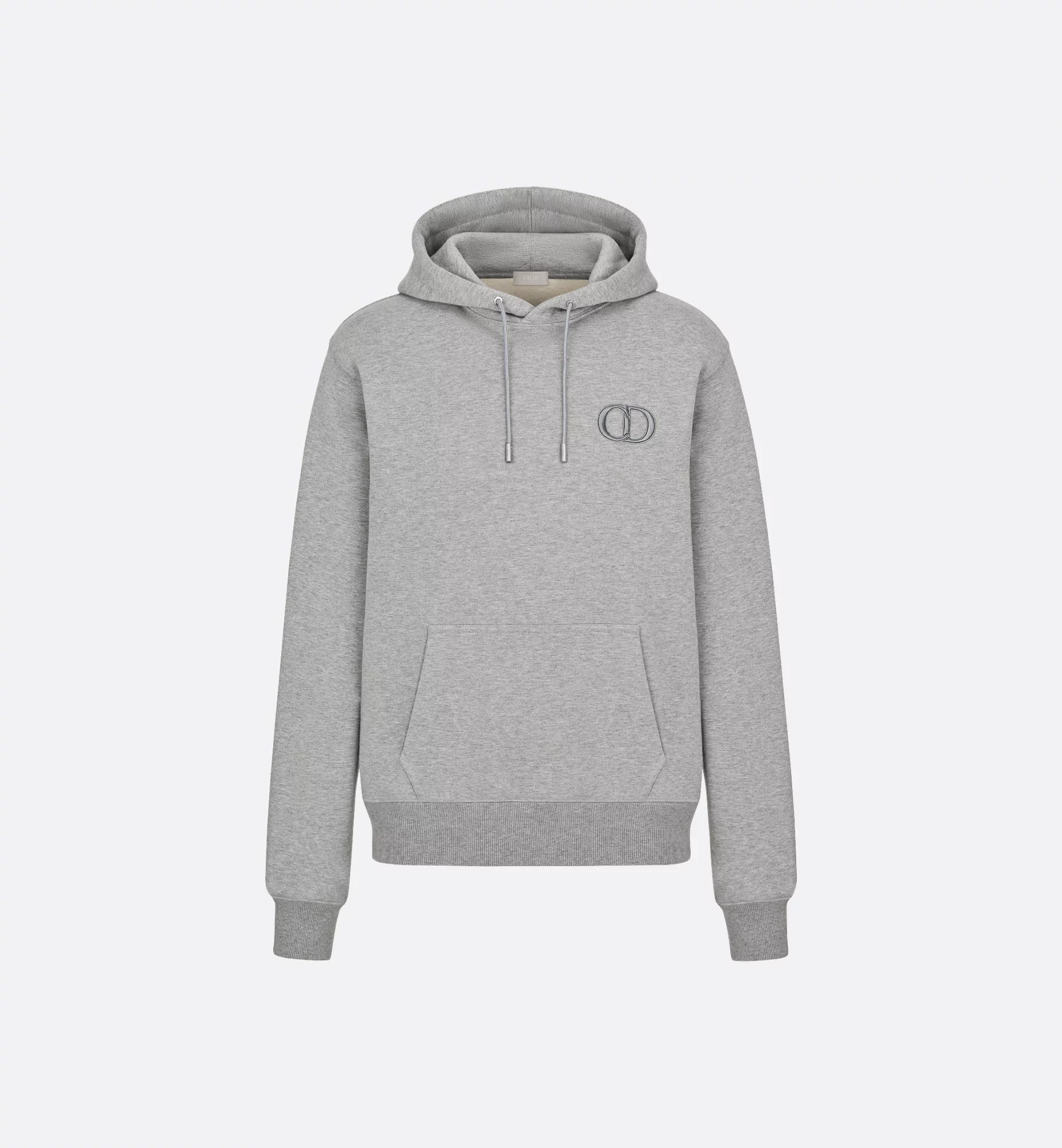 Dior CD Icon Hooded Sweatshirt Grey Cotton Fleece