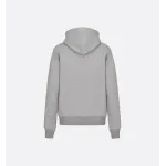 Dior CD Icon Hooded Sweatshirt Grey Cotton Fleece