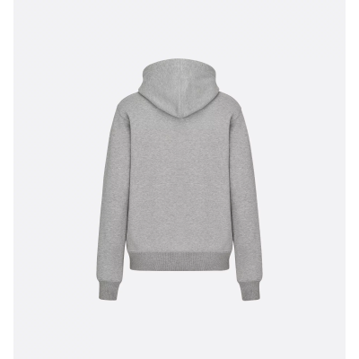 Dior CD Icon Hooded Sweatshirt Grey Cotton Fleece 02