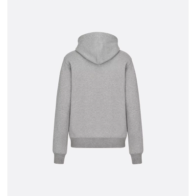 Dior CD Icon Hooded Sweatshirt Grey Cotton Fleece 02