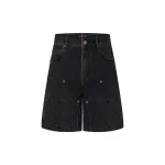 Louis Vuitton Monogram Workwear Denim Shorts Black