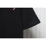 Balenciaga 25ss gradient letter embroidery short sleeve black