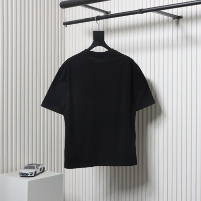 Balenciaga 25ss gradient letter embroidery short sleeve black 02