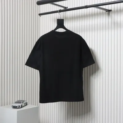 Balenciaga 25ss gradient letter embroidery short sleeve black 02