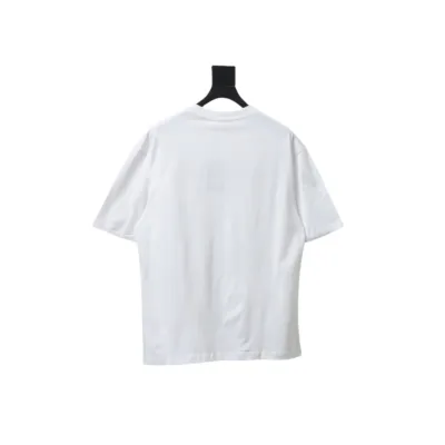 Balenciaga 25ss gradient letter embroidery short sleeve white 02